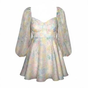 Selkie The Princess Mini Dress Stepmom Pastel Puff Sleeves Womens 1X Whimsical